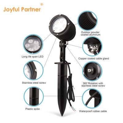 CE LED 정원등 빔 각도 30도 10W RGB 3in1 DC24V IP65 방수 스파이크 포함