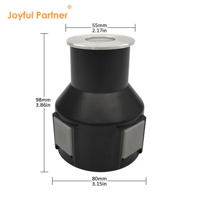 야외에 묻혀있는 지하 조명 DC24V 내장 드라이버 DIA55MM 3W 3000K IP67 정원 경로 응용을위한