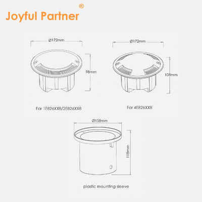 야외 보도용 1/2/4면 측면 발광 8W CREE COB LED 내구성 알루미늄 하우징 드라이브 오버 라이트