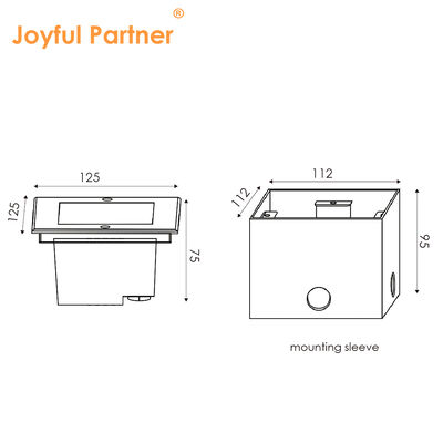 광장 LED 지하 조명 24V 8W 3000K 316 스테인리스 스틸 표면판 ABS 장갑