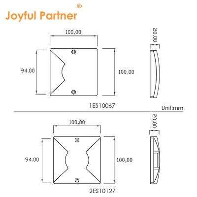 슬림 사이드 에미팅 경로 라이트 하나 둘 사이드 뷰 IP67 표면 장착 SMD2835 LED100*100MM 순수 알루미늄 6063 재료