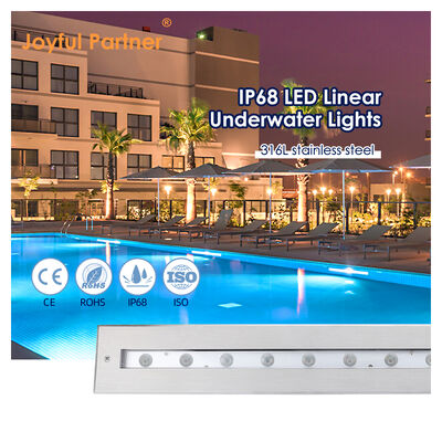 수중 선형 조명 DC12V 316 스테인리스 스틸 DMX 512 RGB 12W 24W 628MM 길이 폭포용