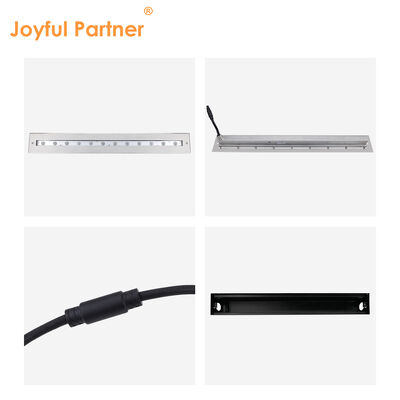 12W LED 수중 선형 조명 스테인리스 스틸 628MM RGB DMX512 디밍 DC24V