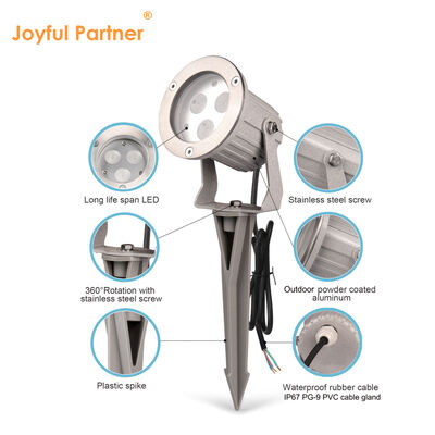 플라스틱 스파이크 LED GU10 MR16 전구 포함 방수 LED 정원 스포트라이트 (정원 마당용)