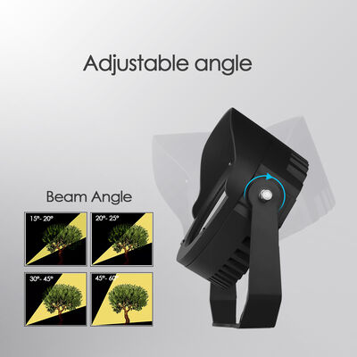 LED 정원 스포트라이트 조절 가능한 빔 각도 36W 내장 DMX512 드라이버 DC24V RGB3in1