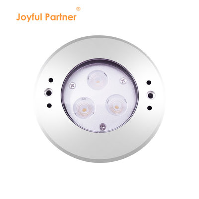DIA 118mm IP68 304 스테인리스 스틸 따뜻한 흰색 수중 LED 라이트 3W DC24v 플라스틱 장착 수갑