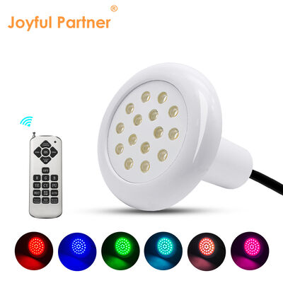 AC12V 수영장 조명 RGB 수중 6W SMD5050 PC 하우징 장식, 18키 리모컨 포함