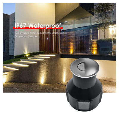 LED 지하 조명 3W AC 85-265V 1/2/3/4 사이드 DIA55MM*H55MM 0.5M 전원 케이블과 함께 광 렌즈