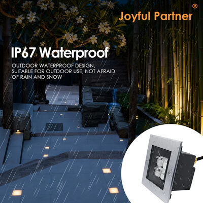 평면 스틸 인그라운드 업 라이트 AC100-240V 4 * 2W LED 316 스테인리스 스틸 트림 0.5M 전기 케이블