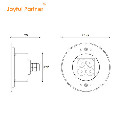 수영장 수중 조명 신규 디자인 스테인리스 스틸 316L 야외 4W LED 매립형 조명